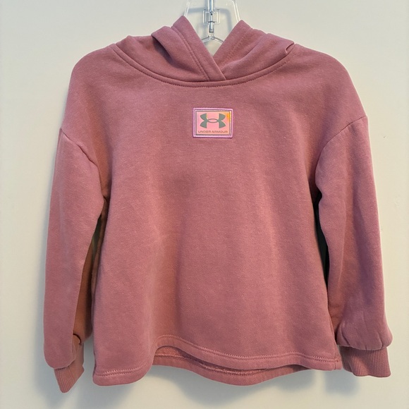 Under Armour Toddler Girl's UA Rival Flare Leg Sweatsuit Pink Size 3T - Picture 2 of 8